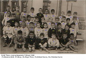 SIDI BEL ABBES ECOLE THIERS GARCONS 1948 CP